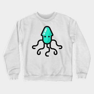 Swimming Octopus Squid Blue Crewneck Sweatshirt